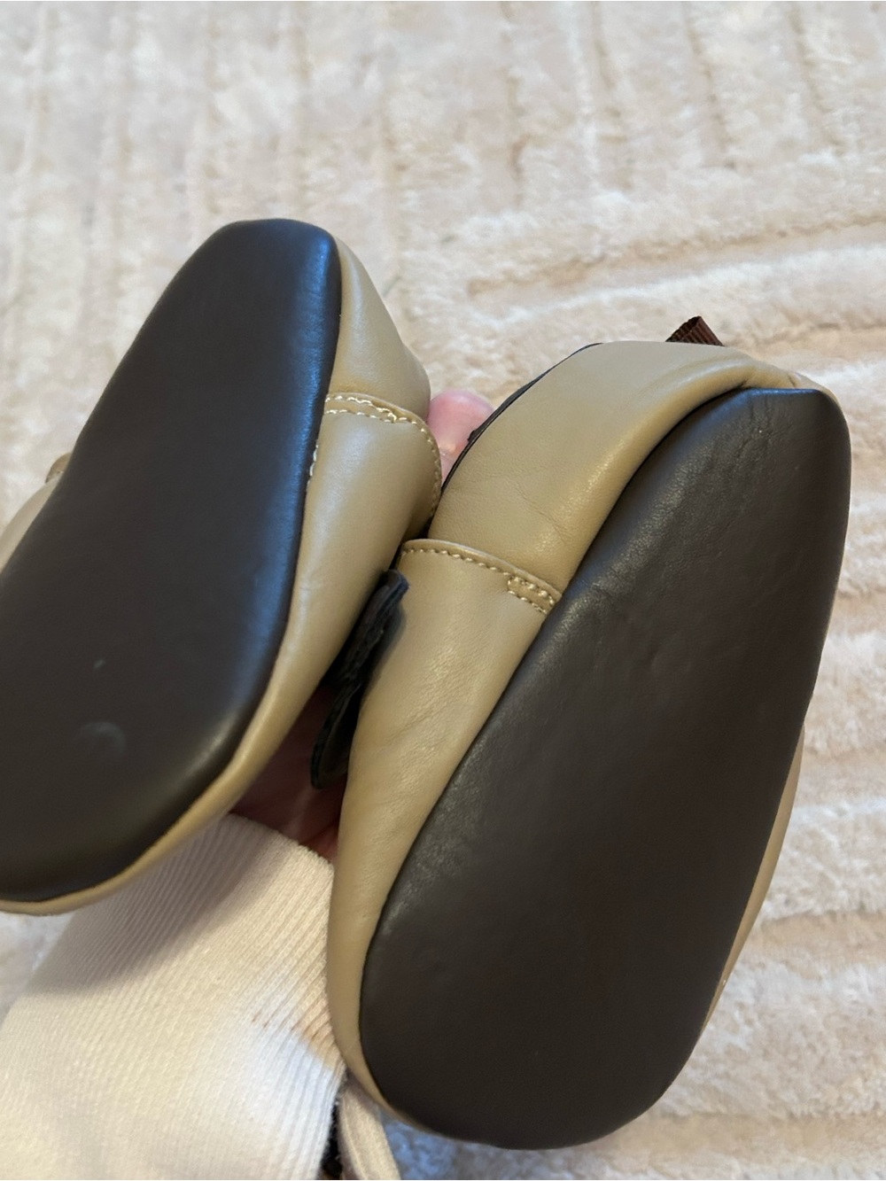 Kids Brown Dog Face Soft Sole Shoes - Picture 2 of 4
